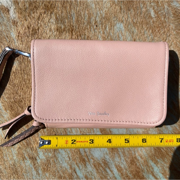 Vera Bradley, Leather cross body wallet in light pink, never used! - Picture 2 of 5